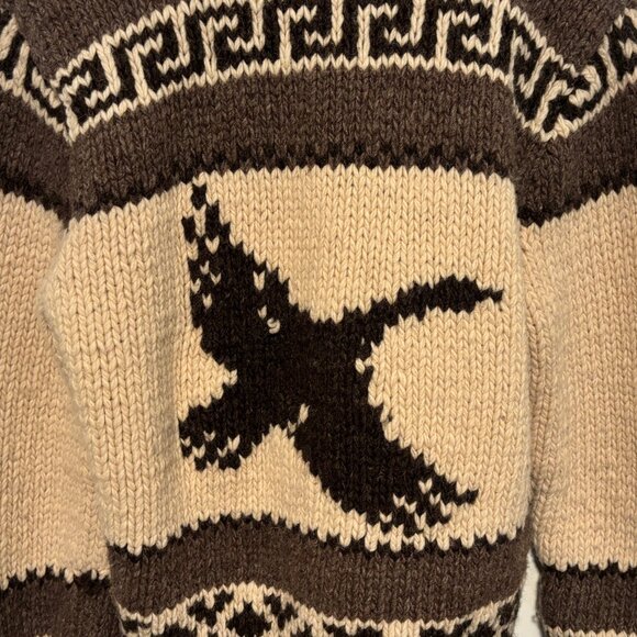 Eddie Bauer Cowichan Hand Knit Wool Zip-up Sweater - M - Picture 7 of 12